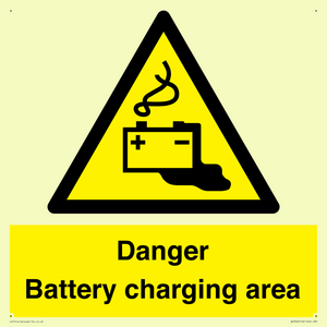 Danger Battery charging area
